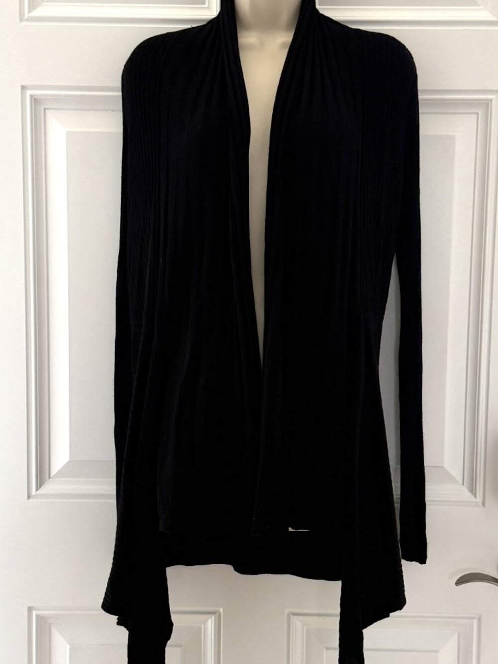 Black Sheer Back Sweater by belldini